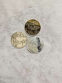 1pc Metal CW Morse Code Commemorative Coin, Morse Code Coin, Entertainment And Learning Coded Language & Games, Pocket Souvenir Coin - Multicolor - View 9