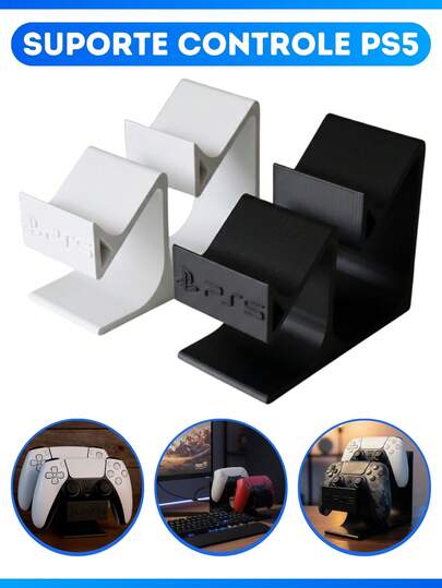 Suporte Duplo Para 2 Controles Dualsense Playstation 5 Base Gamer Dupla Moderno