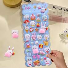 Hình dán động vật hoạt hình 3D, mềm mại và bông xốp, thích hợp để trang trí trường học, văn phòng, sổ tay, ốp điện thoại. - Nhiều màu - Xem 13