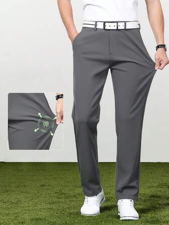 Celana Kasual Elastis Pria, Potongan Lurus, Model Slim Fit untuk Pria, Cocok untuk Kantor, Bisnis, Perjalanan, Pernikahan