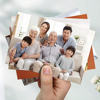 Custom High-Definition Photo Printing, Available Sizes: 3 Inches, 4 Inches, 5 Inches, 6 Inches, And 7 Inches, Ideal For Anniversary, Valentine's Day, Growth Album, Pet Photos, Travel Souvenirs And Other Creative Gifts