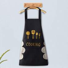 Waterproof Oil-Proof Thickened Plus Size Suspender Bib Apron With Hand Wipe Cloth, Stain Resistant Durable Easy-Clean Kitchen Apron For Cooking Baking BBQ Grilling Dishwashing, Adjustable Straps For Men Women Chefs Bakers Food Service Workers Caterers, Home Restaurant Café Bakery Picnic Camping Party Holiday Gathering Cooking Class Apron, Reusable Heavy-Duty Quick-Dry Style, Ideal For Meal Prep Buffet Catering Events Family Dinners Outdoor Barbecues Birthday Parties Thanksgiving Christmas Kitchen Essentials - Hand Wipe - 查看 3