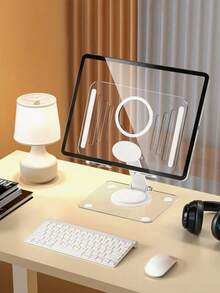 Soporte ajustable para tableta: Soporte de escritorio giratorio 360°, compatible con iPad (4-12.9 pulgadas), compatible con tabletas y teléfonos , plegable, adecuado para el hogar y la oficina - Multicolor - Ver 3