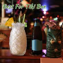 1pc Luxury Embossed Pineapple Cocktail Glass, Juice Glass, Barware Glass - Transparent - View 5