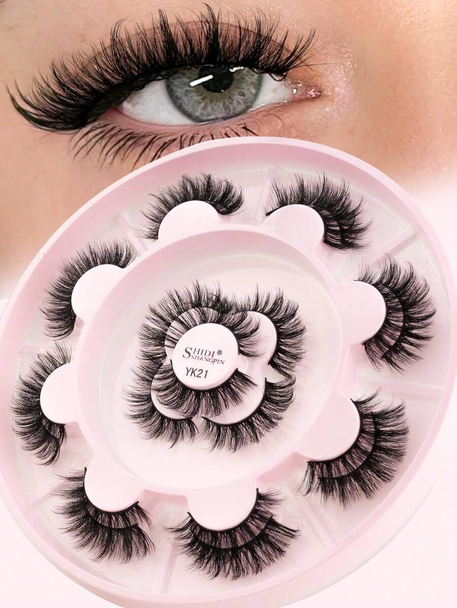 11 Pairs Medium Length False Eyelashes, Dramatic Yet Lightweight Faux Mink Natural Lashes, For Daily Wear To Enhance Eyes - Natural Lashes - View 1