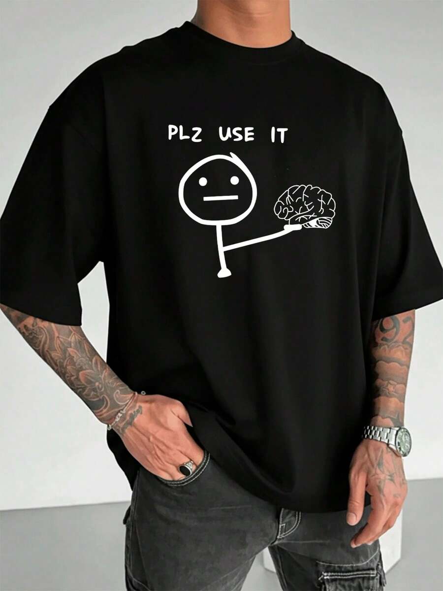 T-shirts pour hommes - Noir - Voir 1