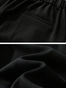 Pantalones casuales, de negocios y formales para hombres, pantalones de traje minimalistas y versátiles de moda - Negro - Ver 7