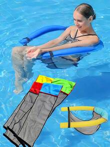Comfortable Mesh Pool Chair Pad, Pool Foam Chair Net, Pool Foam Chair Seat Pad Net, U-Shaped Seat Pool Net Chair Cover, Portable Swimming Pole Net Bag, Adult Pool Lounge Chair. This Pool Equipment Allows You To Float And Relax Easily In The Summer. Note: This Link Only Includes The Fabric, Not The Floating Pole. - A - View 2