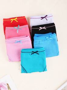 7 Pieces Of Low Waist Underwear For Women That Do Not Repeat A Week - Seven Color Letter Printed Underwear Shorts - Underwear Shorts For Monday, Tuesday, Wednesday, Thursday, Friday, Saturday, Sunday - Breathable, Soft, Comfortable Triangle Underwear Suitable For Daily And Spring/Summer Wear For Women - 彩色 - 查看 4