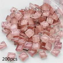 200pcs 0.39inch Square Glass Mosaic Tiles - Premium Craft Decorative Pieces For Creative Art, Painting, Handmade Jewelry, And DIY Projects - A - View 23