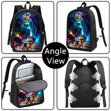 3pcs  Characters Adventure Large Capacity travel backpack Perfect for School, Travel, and Everyday Use Back-To- Gift, Tablet Compartment - Schwarz - Übersicht 9