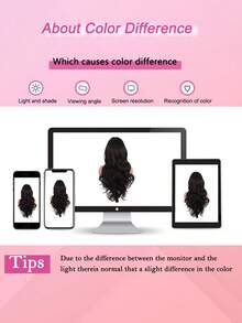 13*6 蕾丝黑色长卷发假发，采用耐热丝绸材质，透明蕾丝，预拉伸无粘性耐热合成纤维，130% 密度，适合女性新手，易于佩戴 | 波浪卷假发 | 合成假发，合成蕾丝前假发 - 黑色 - 查看 9