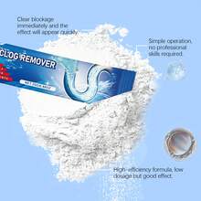 jakehoe Instant Drain Clearing Powder! Powerful Drain Unclogging Powder, Quickly Works On Kitchen Sinks, Toilets And Floor Drains, Easily Dissolves Hair And Grease, Heavy-Duty Drain Clearing Solution - Powdery - View 6