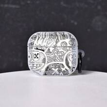 Sketch Monster Line Design Transparent Earphone Case, Protective Shockproof Cover Suitable Compatible With Apple Bluetooth Earphones - Clear - View 2