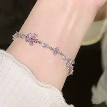 This Wealthy Lady Style All-Diamond Four-Leaf Clover Zirconia Bracelet Is A New 2025 Electroplated Bestselling Niche Item, Exuding A Luxurious And Refined Aura. It Is Glamorous And Alluring, Suitable For Wearing On Dates, Banquets, And Formal Dinners, Also Making An Excellent Gift. As The Most Fashionable High-End Jewelry, It Gives A Gentle And Sweet Feeling, Bringing A Sense Of Joy And Fulfillment. - Silver - View 13