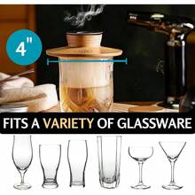 Cocktail R Kit - Whiskey Bourbon Drink R With Torch, Custom Top, 2 Ice Ball Makers, 4 Flavors Wood Chips - Rs For Whiskey Drinks - Cocktail Drink SmoFKing Kit - Unique Gifts For Him - 不含眼鏡的吸煙套裝 - 查看 6
