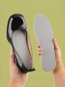 2 Pairs Unisex Sweat-Absorbent Breathable Non-Slip Soft Insoles, Suitable For Dress Shoes, Sneakers, Basketball Shoes - Gray-2 Pairs - View 3