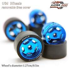 1/64 ruedas con neumáticos de goma FUCHS piezas de reacondicionamiento de gran tamaño para coche modelo fundido a presión Matchbox D: 13mm 1 Juego SL9Q - Caqui - Ver 13