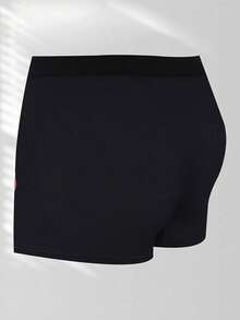 1-Pack Men's Novelty Shorts, Leopard Print Digital Print, Polyester Elastic Fabric, Quick-Dry And Breathable, Sports Casual Boxer Briefs For Men - Black - View 5