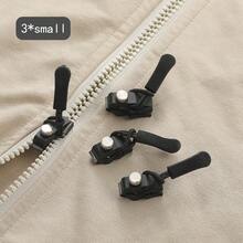 3 Packs Universal Zipper Repair Kit, Quick Install No-Sew Zipper Slider Replacement, Black Zipper Stopper For Jackets, Luggage, Backpacks, Boots - A-Black - View 12