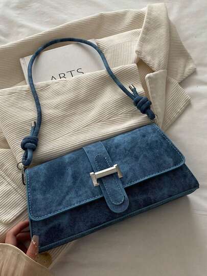 New Fashion Metal Decor Handbag Shoulder Bag, Suitable For Party, Outing, Vacation, Shopping And Daily Use, Can Store Coins, Phones, Also Suitable As Work Bag For Office Ladies, College Students And Professionals, Elegant Women Bag