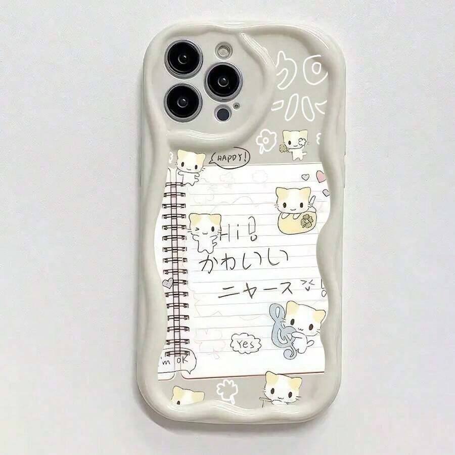 かわいいカートゥーンキャットダイアリーパターンのスマホケース、滑りやすいり止まりめSurface Payき、絶妙ななデザイン、 11 Pro Max、12 Pro、13 Pro Max、14 Plus、15 Plus、16 Plus、16 Pro Max、16e、17 Pro Max、17 Pro Max、Apple Airに適しています。  11/12/13/14/15/15プロ/15プラス/15プロマックス/7プラス/8プラス/11プロ/12プロ/13プロ/14プロ/11プロマックス/12プロマックス/13プロマックス/14プロマックス/14プラス/5 - クリア - チェックする 1