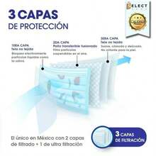 Paquete con 50 Cubrebocas de Triple Capa Termosellados Infantiles con Diseño - 1 caja Azul - Ver 5