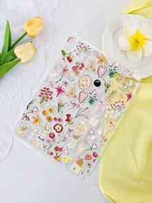 1个TPU软壳，带可爱贴纸图案，兼容iPad Mini1/2/3/Mini4/Mini5/Mini6/Mini7/Air/Air2/9.7/10.2/10.5/Air4/Air5/10.9/Pro 11英寸/第十代/Air 11英寸 (M3) 2025/Pad (A16) 11英寸第十一代 2025、A7/A8，轻薄超薄软壳，卡通/个性化/创意/可爱TPU平板电脑保护套，透明无笔槽 - 彩色 - 查看 5