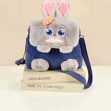《疯狂动物城》朱迪·霍普斯可爱卡通大容量背包，带毛绒外罩，适合学生上学使用，返校用品 - A - 查看 5