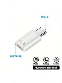 Type-C To Lightning Audio Adapter, USB C Male To Lightning Female Headphone Converter - Multicolor - View 10