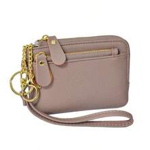 Minimalist Multi-Function Coin Purse, Zipper Pouch Wallet 2-In-1 Coin & Card Holder With Keychain, Suitable For Moms - Multicolor - View 14