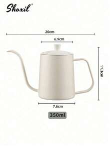 shoxil 1 ấm pha cà phê nhỏ giọt màu trắng, ấm đun nước bằng thép không gỉ, dụng cụ pha cà phê nhỏ giọt dùng cho gia đình, văn phòng, quán cà phê. - trắng - Xem 14