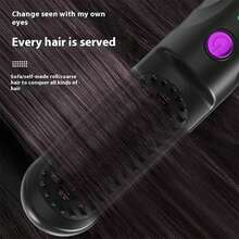 Portable 3-Minute Fast Heating Wireless Hair Straightener Comb With Constant Temperature Hair Care, Three Temperature Modes Of 170 ° C-180 ° C-190 ° C, 3D Three-Dimensional Tooth Comb Design, Negative Ion Technology, Lightweight And Compact, Perfect For Travel, Ideal Gift For Women, Christmas Gift, Preferred Gift For Loved Ones, And Family. - Black - View 4
