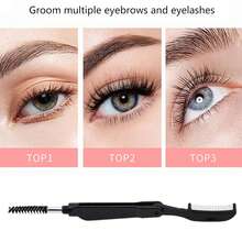 女士眉刷 不锈钢睫毛刷 带眉梳 化妆工具 - 多功能 - 查看 8