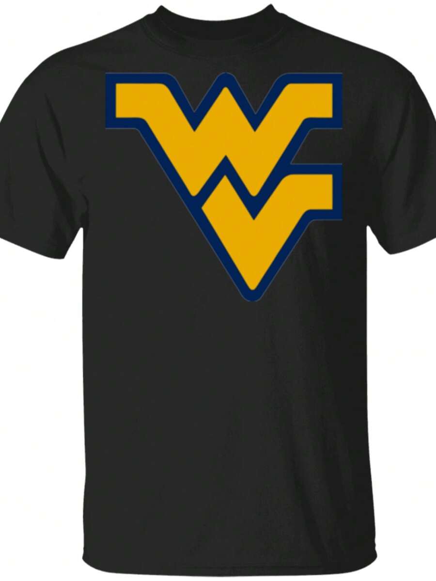 West Virginia Mountaineers Logo T-Shirt - Happy Spring  (2) - 黑色 - 查看 1