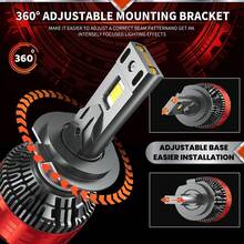 HYNBYZJ 2 bóng đèn pha LED Canbus H7 H4 cho ô tô, công suất 380W, 420000LM, tương thích với các chuẩn H1, H9, H11, HB3, 9005, HB4, 9006, H1, 9012, Hir2, 9007, H13, nhiệt độ màu 6000K, dùng cho đèn sương mù, điện áp 12V. - A - Xem 7