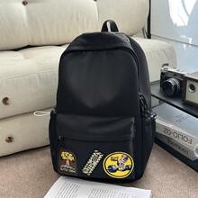 High-Quality Backpack, Suitable For Middle/High School Students, Casual Commute & Travel, Large Capacity, Fashionable Design, Unisex - Black Star - View 9