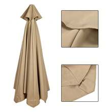 Umbrella Replacement Canopy Water Proof Outdoor Patio Umbrella Top Cover for 6 Ribs - Camel - Ver 3
