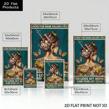 1PC Into The Hair Salon I Go To Lose My Mind And Find Your Soul Poster Beautiful Girl With Butterflies  Wall Art Poster, For Living Room Decoration Home Decor, Frame Canvas Print, Modern Canvas Posters For Room, Room Decoration Stuff, Home Decor ,Room Decor Aesthetic, Western Decor, Bedroom Office Decor 2D Flat - 繪圖*標語*字母 - 查看 2