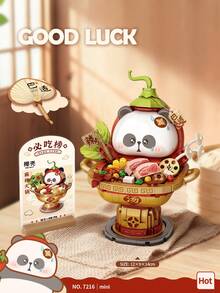 LOZ 648片麻辣火锅积木套装，653片腊肉电饭煲积木模型，拼装积木玩具，DIY手工礼物，男女皆宜，客厅装饰，最佳节日和生日礼物 - 彩色 - 查看 4