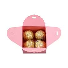 25PCS Spring Theme Small Candy Treat Paper Boxes With Ribbon Party Favour Cookie Gift Pakcgae Paper Box For Birthday Wedding Supplies - Multicolor - View 11