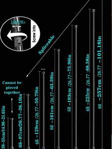 Adjustable Stainless Steel Shower Curtain Rod, No Drilling Required, Length Adjustable Garment Rack - Type C - View 8