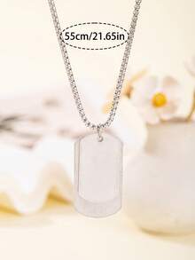 1 chiếc dây chuyền mặt dây chuyền quân đội dành cho nam, mặt dây chuyền bằng thép không gỉ không phai màu, phụ kiện thời trang đường phố đa năng phù hợp để đeo hàng ngày. - Nhiều màu - Xem 2