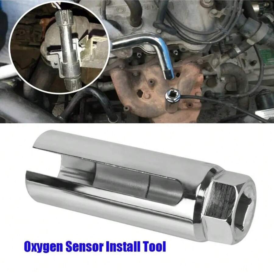 Herramienta especial de llave de tubo de 22 mm y 1/2" para extracción e instalación de sensor de oxígeno de automóvil, para reparación - 1/2 - Ver 1