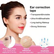 30/20/10pcs Invisible Ear Lobe Tapes - Double-Sided Adhesive Ear Tapes, Suitable For Big Ears, Transparent And Firmly Fixed, No Glue Needed, Unisex For Adults And Teenagers, Ear Lobe Beauty, Easy To Use, Ear Lobe Tapes - Multicolor - View 3
