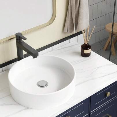 Cuenca de vaso de cerámica rectangular para baño, lavabo moderno de vanidad de encimera, lavabo de porcelana, instalar encima del mostrador o debajo