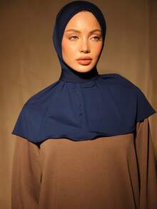 1顶时尚休闲优雅速戴头巾帽，经典简约风格，柔软透气的针织面料，适合日常生活、节日、祈祷等场合。 - turban - 查看 7