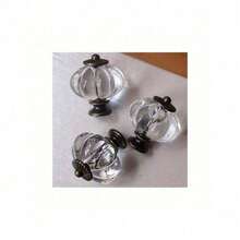 Acrylic Cabinet Knobs, Clear Pumpkin Dresser Knobs Antique Vintage Decorative DIY Handles Pulls For Wardrobe, Closet, Drawers, Kitchen Furniture Or Kids Room With 3 Sized Screws - Ring - View 4