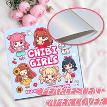 GDTME Chibi Girls Kawaii Coloring Book, Sweet Line Art With Bubble Tea, Cats, Sunflowers And Cupcakes For Kids & Adults. Ideal Gifts For Holidays, Back-To-School And Birthdays, Perfect Cozy Bedroom Decor To Ease Daily Stresse - Girl 5 - View 3
