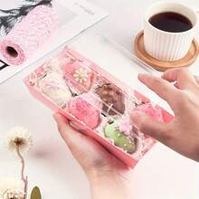 20/40PC One-Time Plastic Party Boxes With Transparent Lids, Pink Bread Boxes, Cookie Boxes And Small Snack Boxes. Suitable For Pastries, Sandwiches, Cupcakes, Strawberry Desserts, Christmas And Birthday Occasions. The Dessert Containers Are Suitable For Party Gifts, Birthday Party Snacks, Wedding Gifts, And Baby Shower Displays. - 粉色 - 查看 4